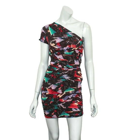 IRO Women's size 34 Cabinda Gathered Dress in Abstract Black Multi NWT $680 - Picture 1 of 9
